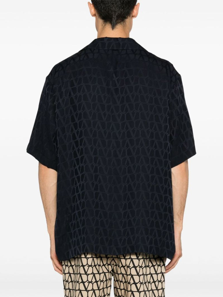 Black Toile Iconographe-print Silk Shirt