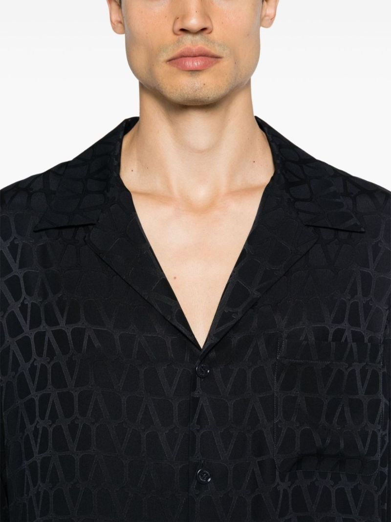 Black Toile Iconographe-print Silk Shirt