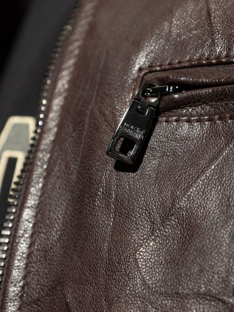Crinkled Leather Jacket