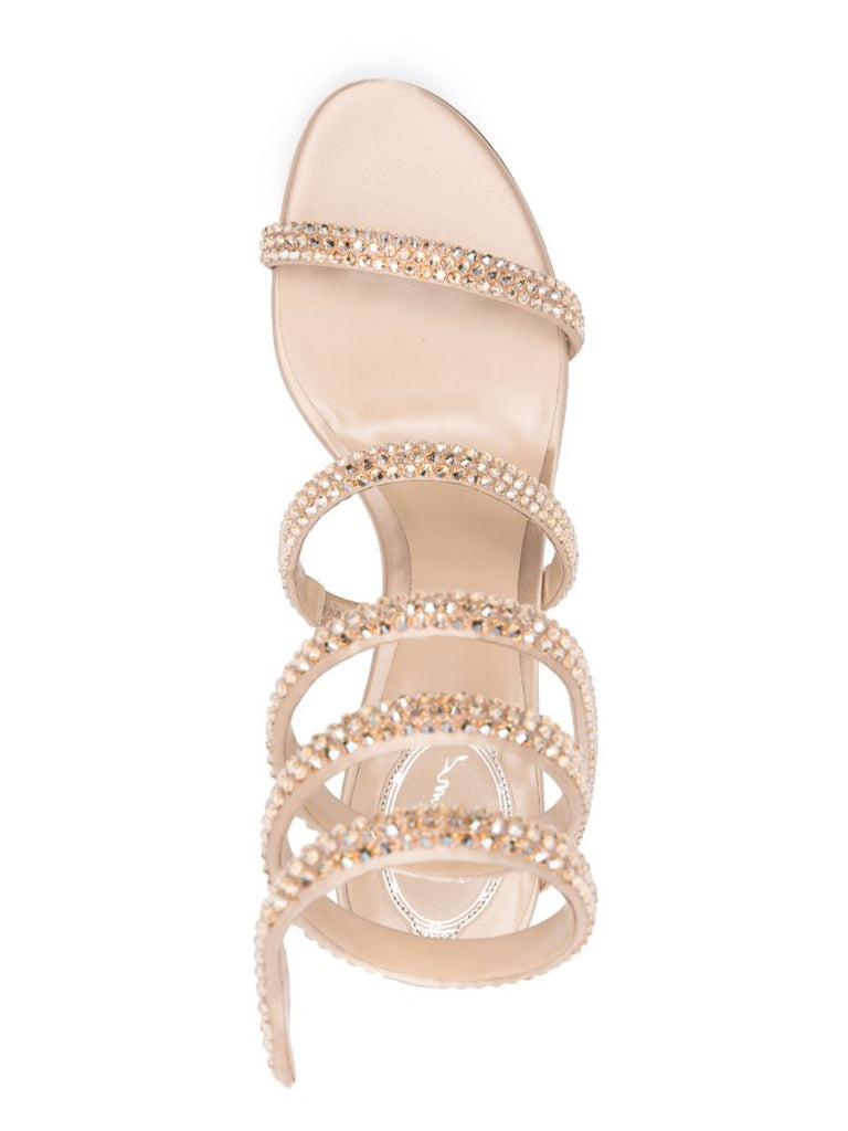 Neutral Cleo 90 Satin Sandals