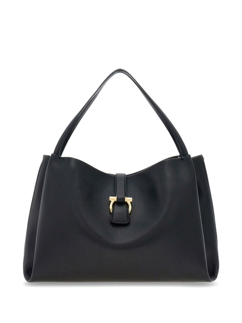 Medium Gancini Leather Tote Bag