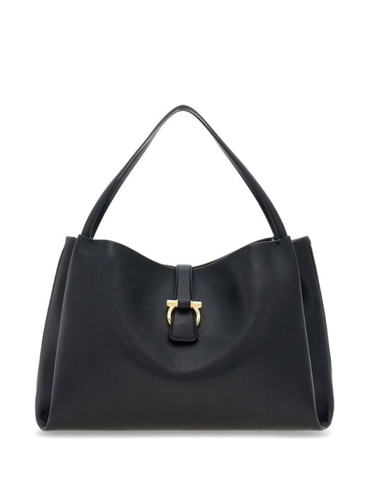 Medium Gancini Leather Tote Bag