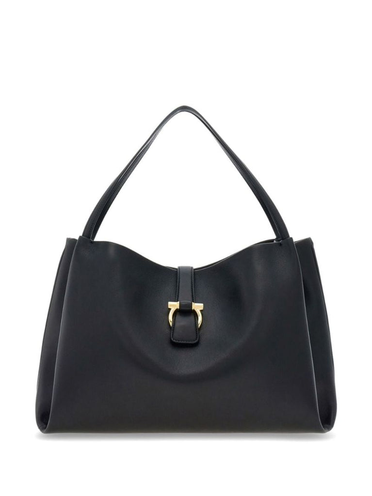 Medium Gancini Leather Tote Bag