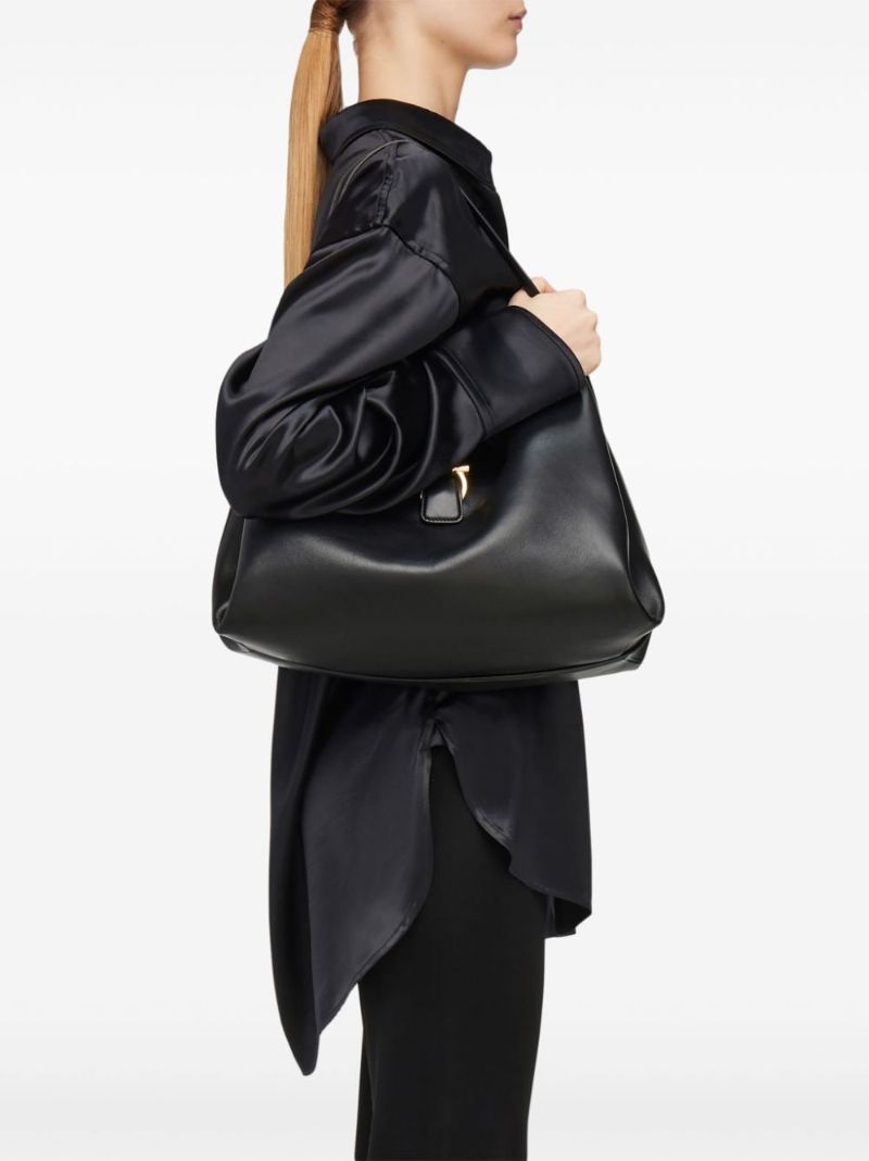 Medium Gancini Leather Tote Bag