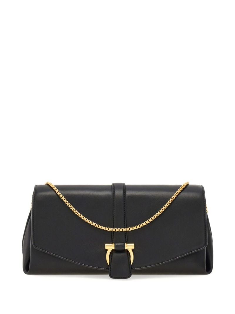 Medium Gancini Leather Shoulder Bag