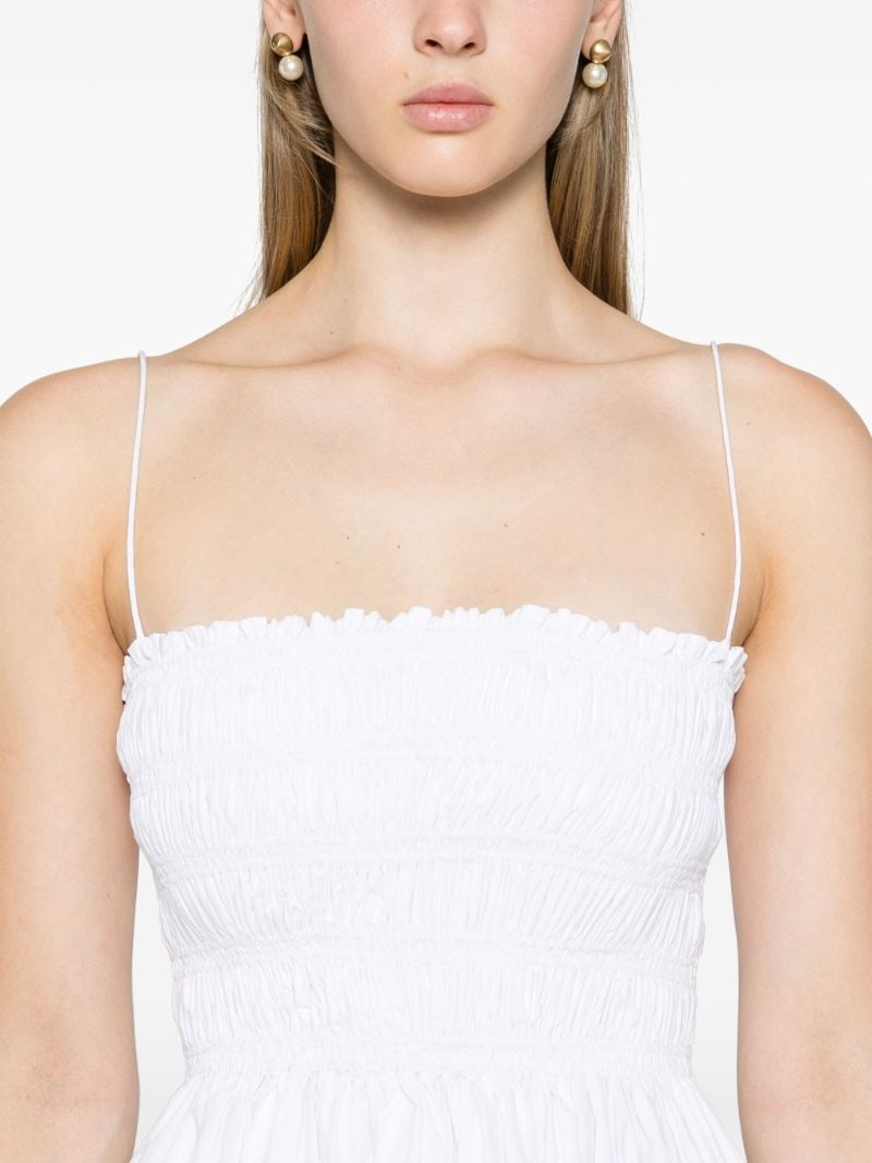 White Smocked Organic Cotton Dress