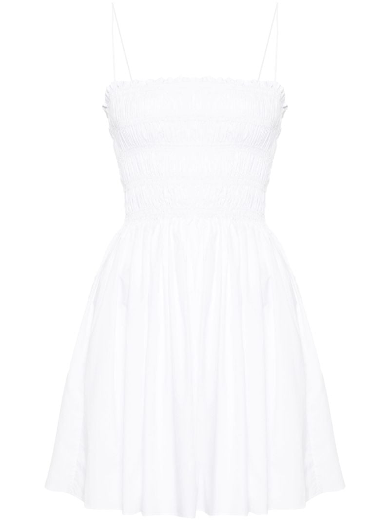 White Smocked Organic Cotton Dress