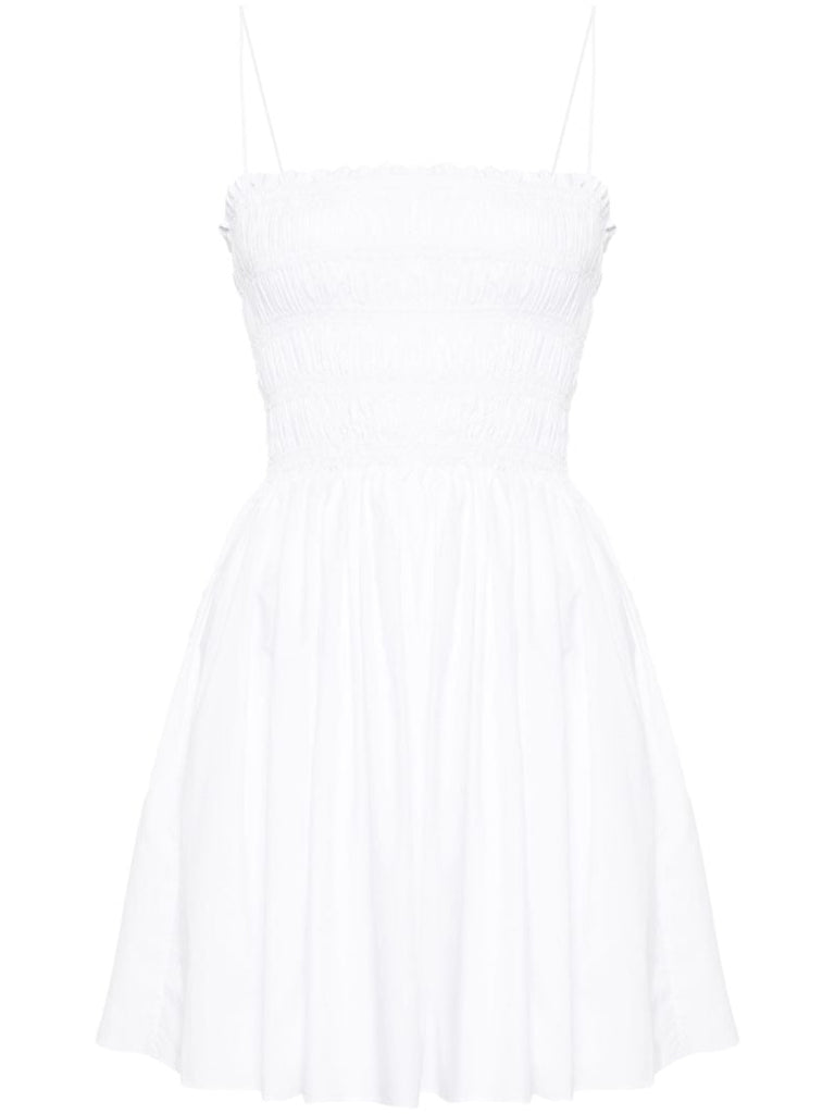 White Smocked Organic Cotton Dress