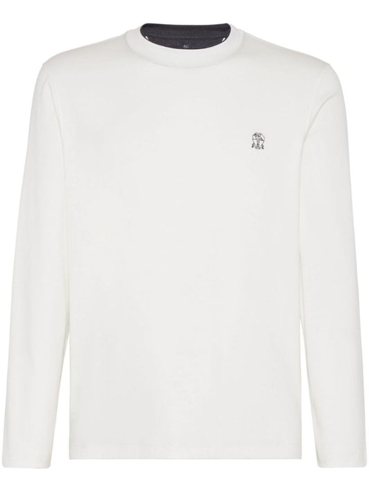 Logo-embroidered T-shirt