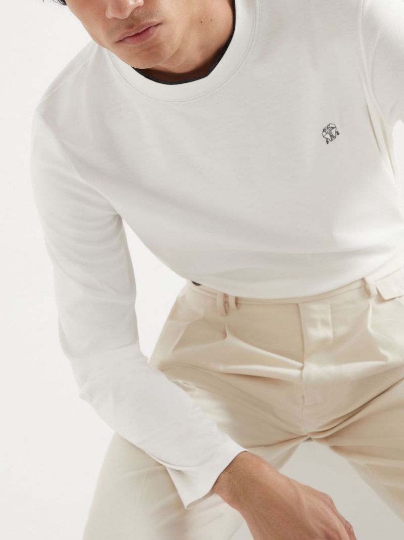 Logo-embroidered T-shirt
