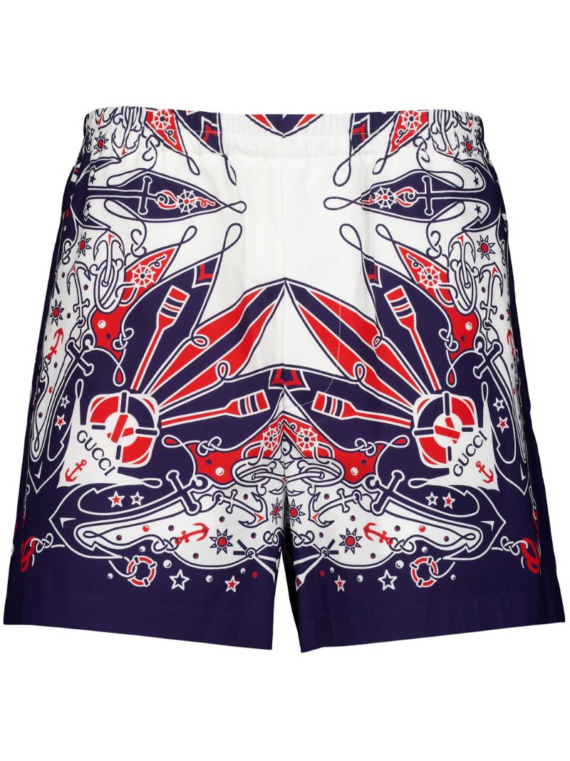 Multicolour Bandana-print Cotton Shorts