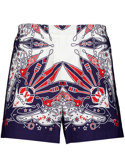Multicolour Bandana-print Cotton Shorts