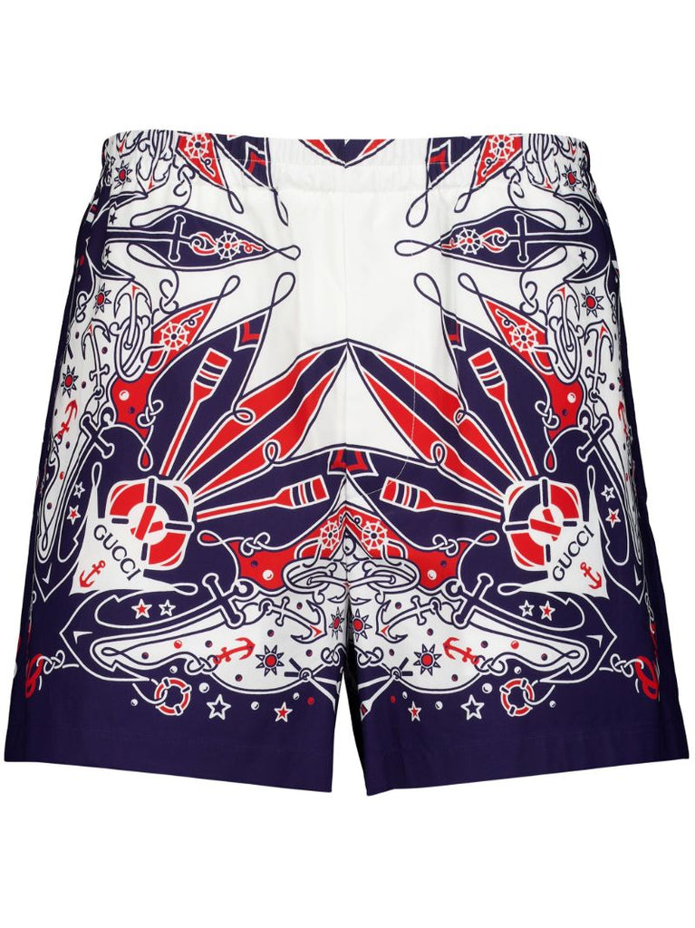 Multicolour Bandana-print Cotton Shorts