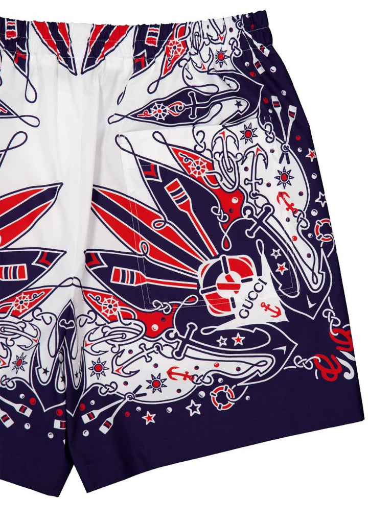 Multicolour Bandana-print Cotton Shorts