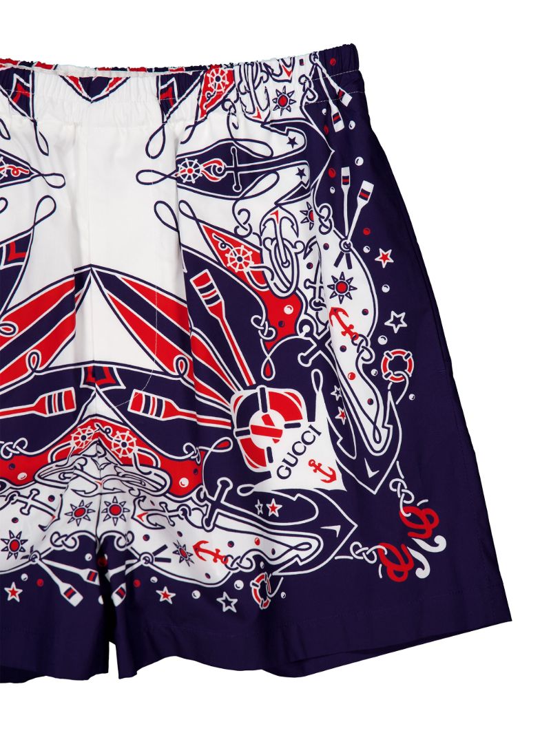 Multicolour Bandana-print Cotton Shorts
