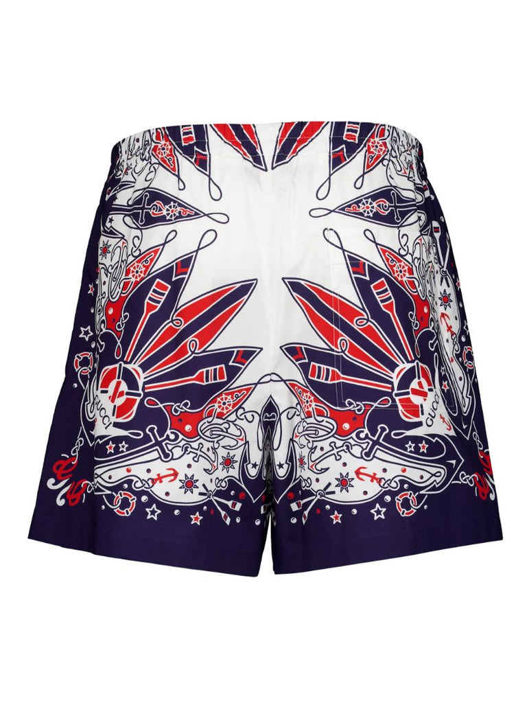 Multicolour Bandana-print Cotton Shorts