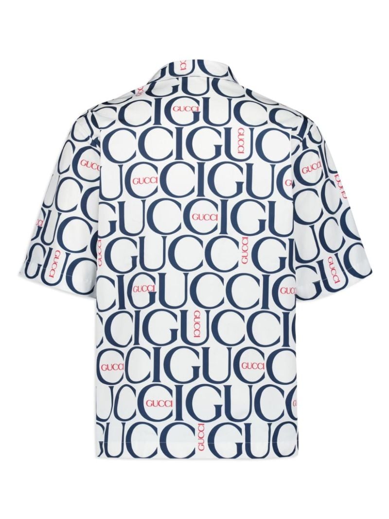 White Maxi Logo-print Cotton Shirt