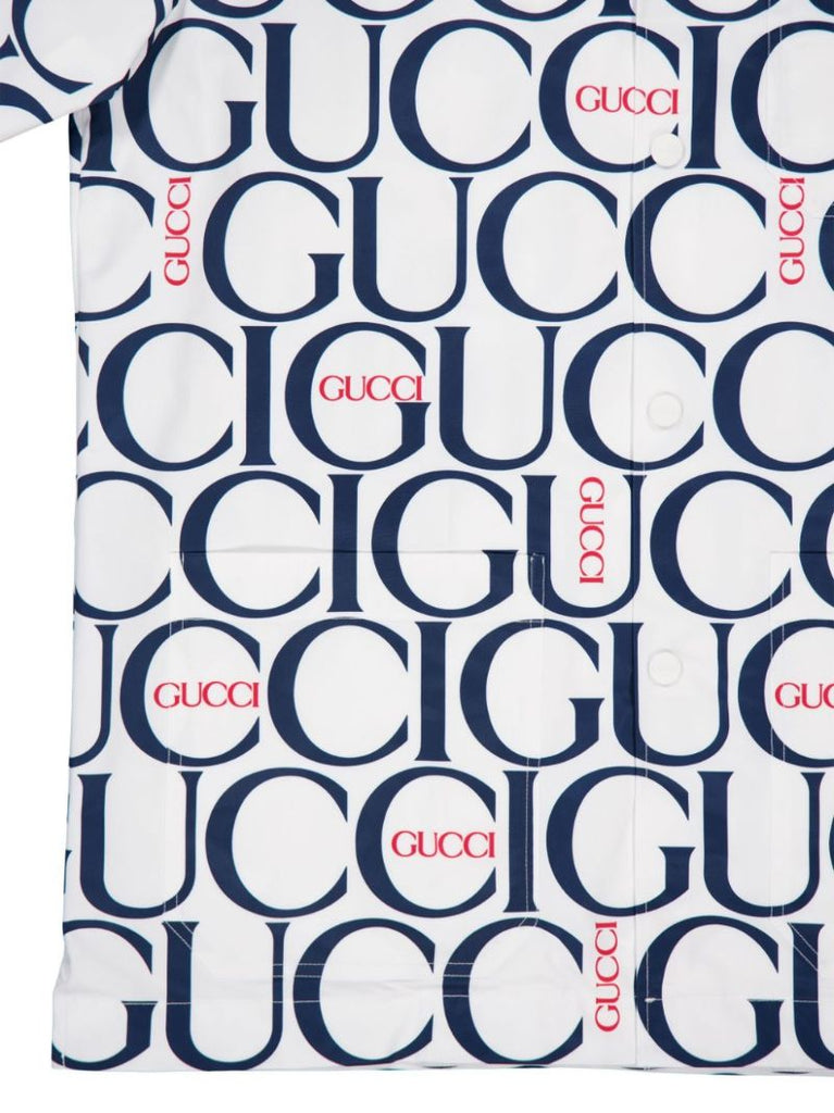 White Maxi Logo-print Cotton Shirt