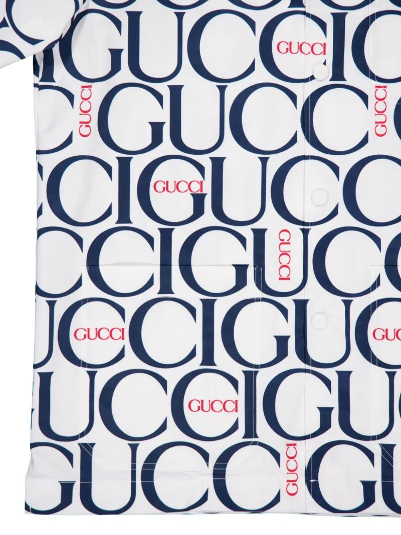 White Maxi Logo-print Cotton Shirt