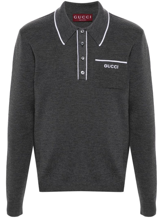 Knit Wool Polo Shirt