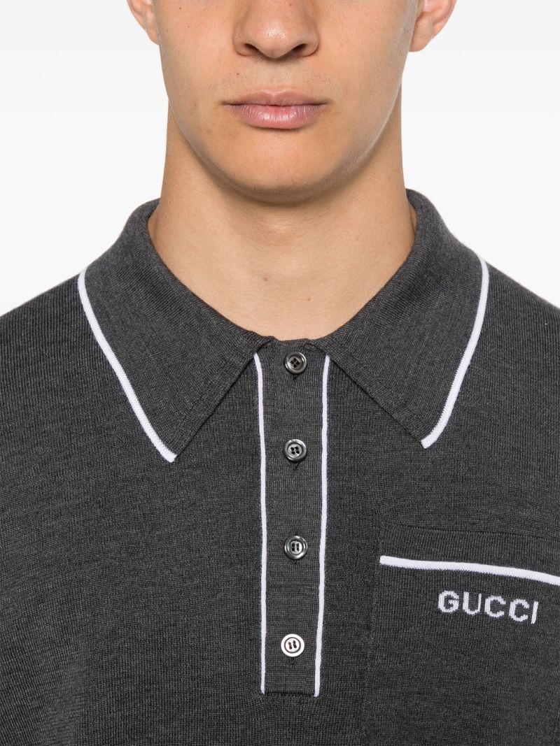 Knit Wool Polo Shirt
