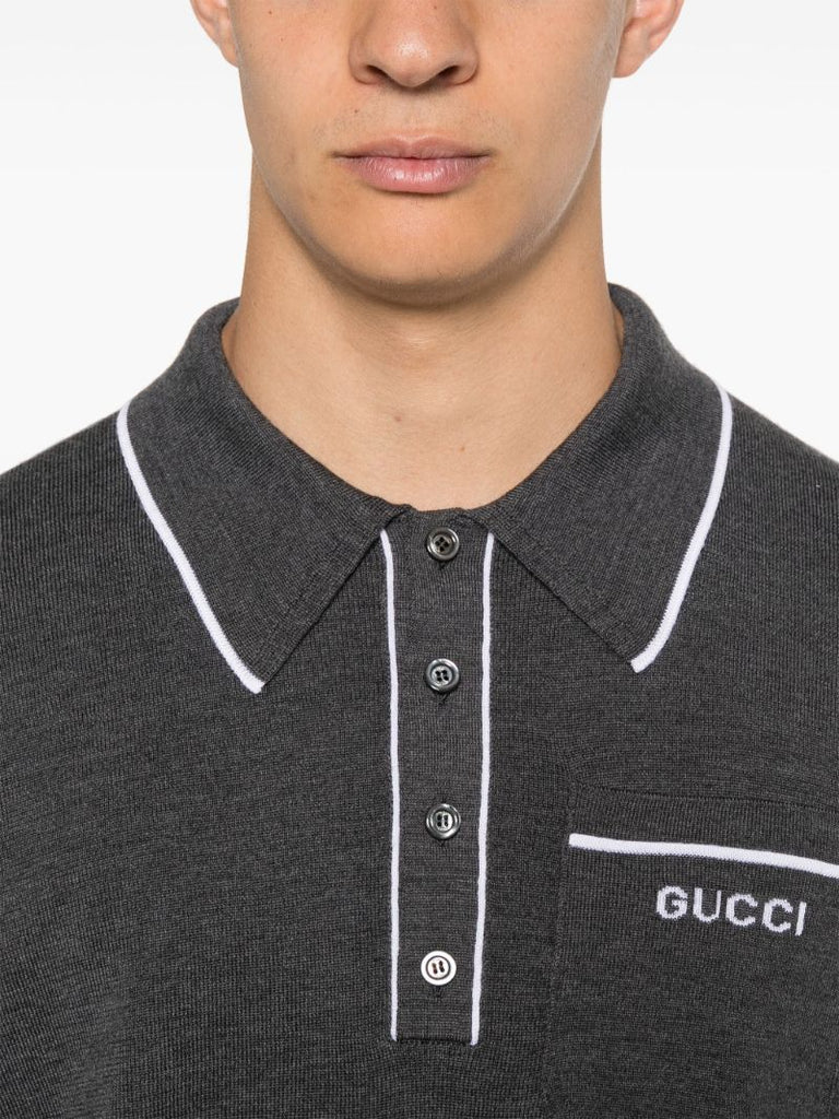 Knit Wool Polo Shirt