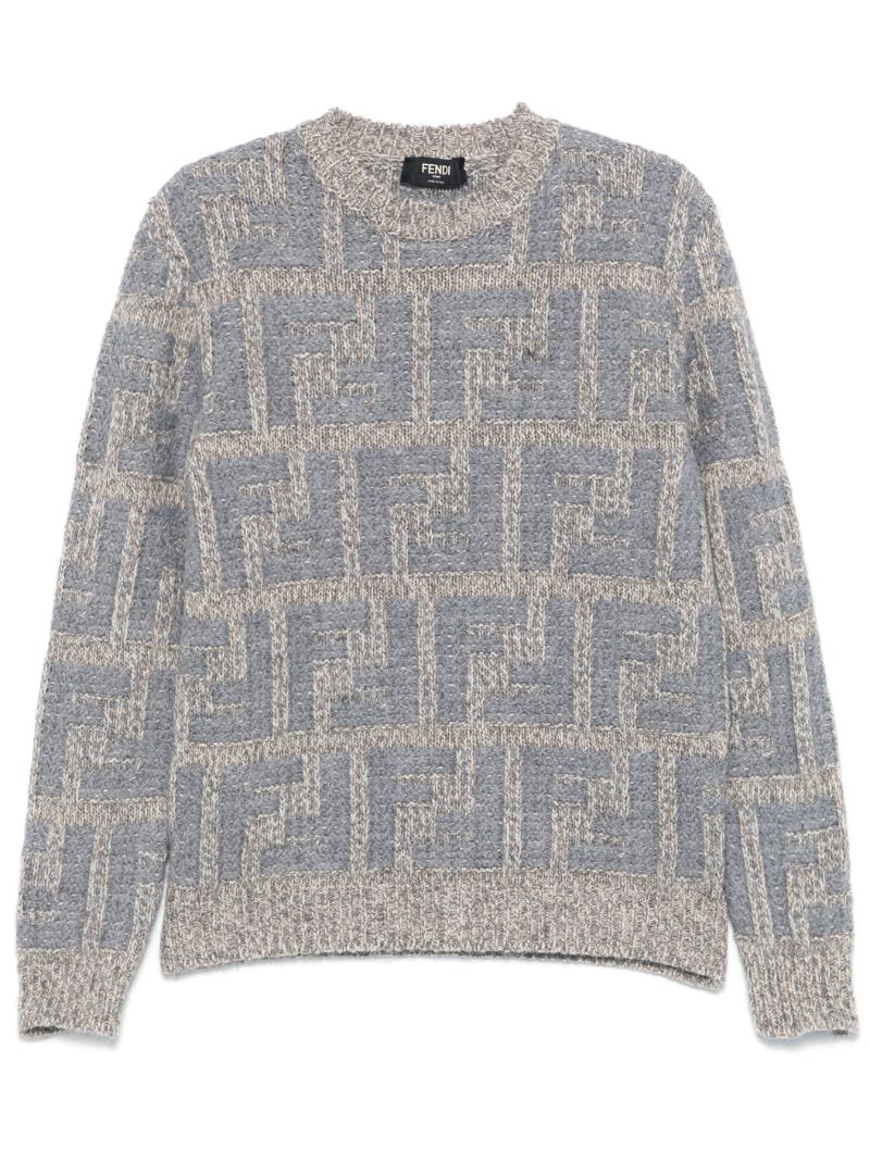 Grey Ff-pattern Sweater