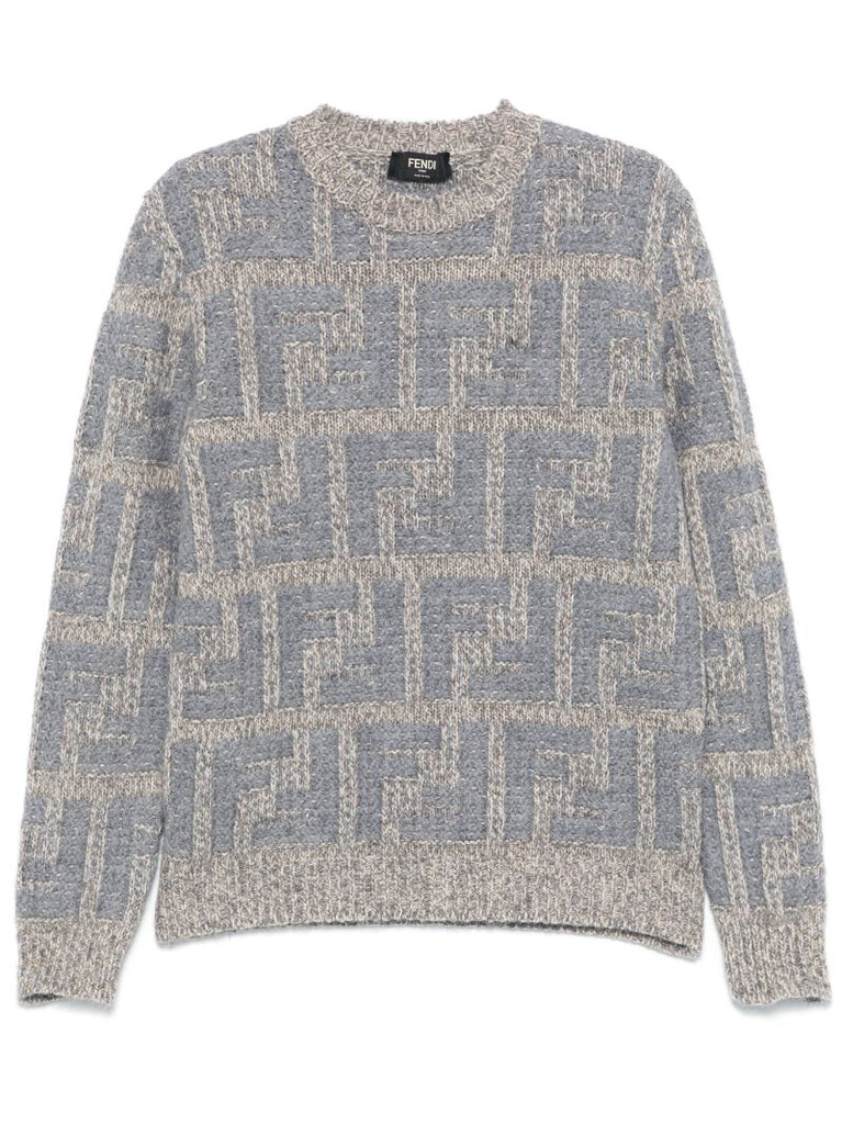 Grey Ff-pattern Sweater