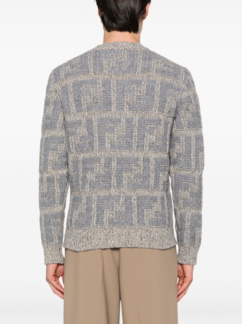 Grey Ff-pattern Sweater