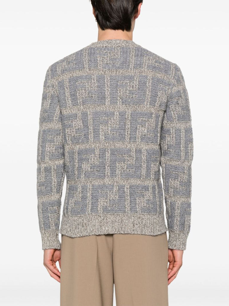 Grey Ff-pattern Sweater