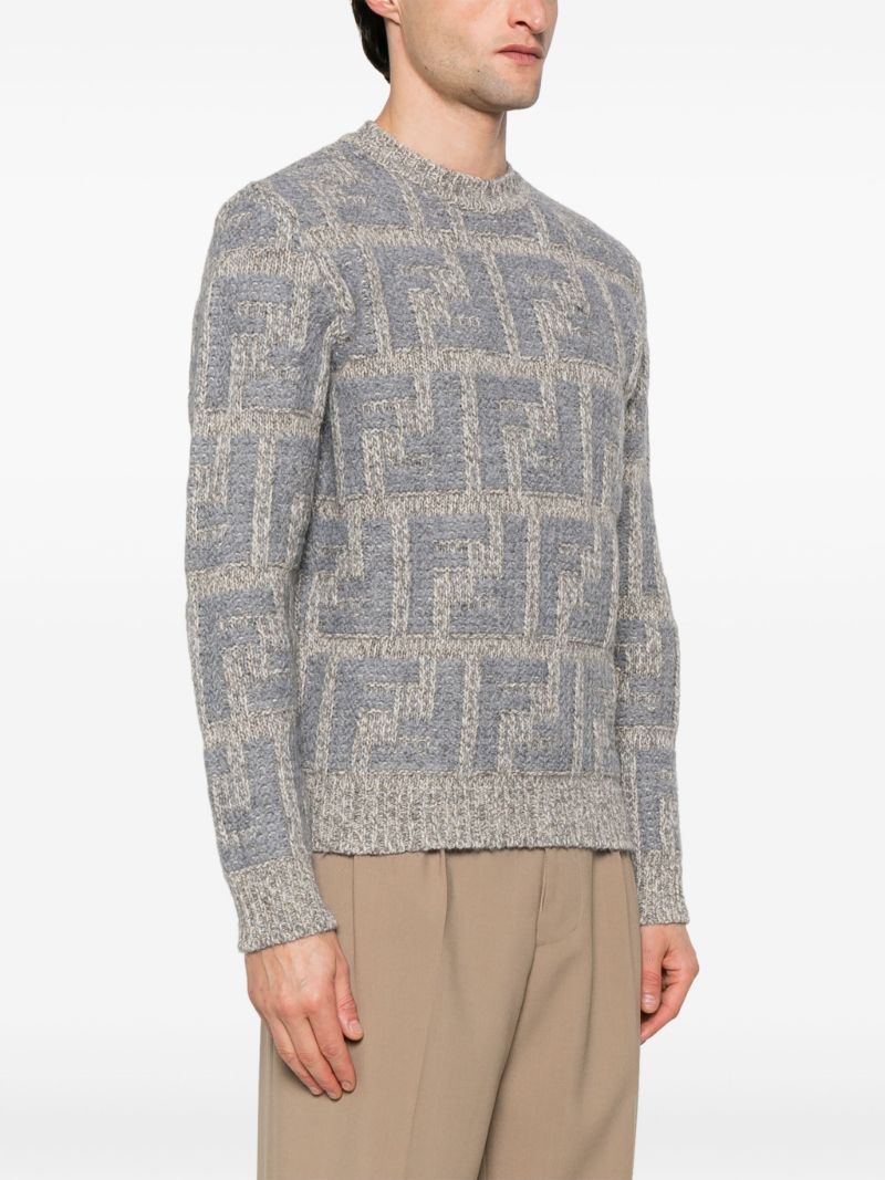 Grey Ff-pattern Sweater