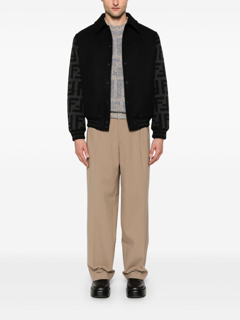 Grey Ff-pattern Sweater