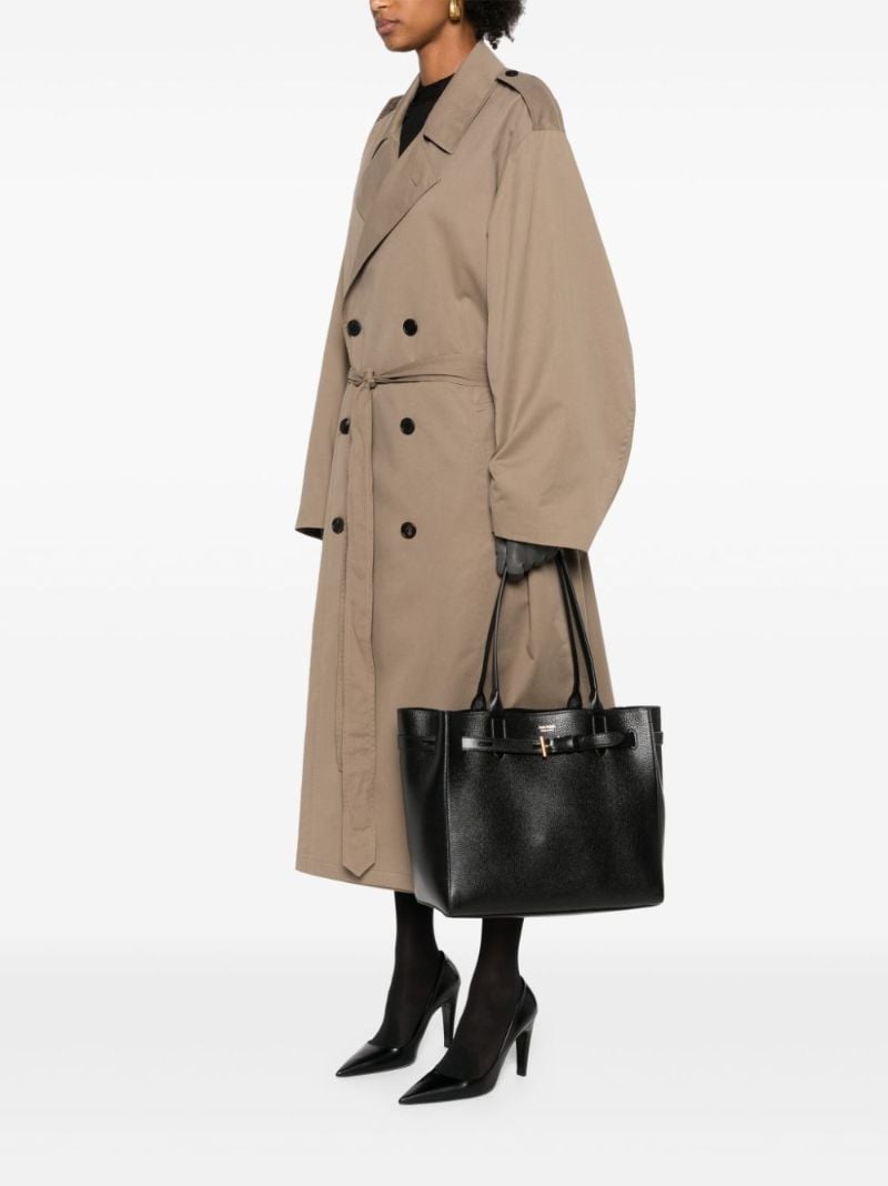 Black Audrey Medium Leather Tote Bag