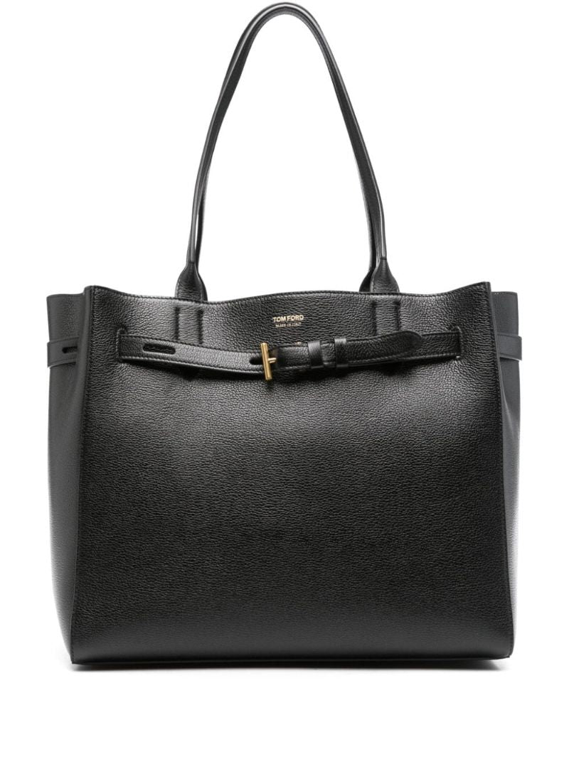 Black Audrey Medium Leather Tote Bag