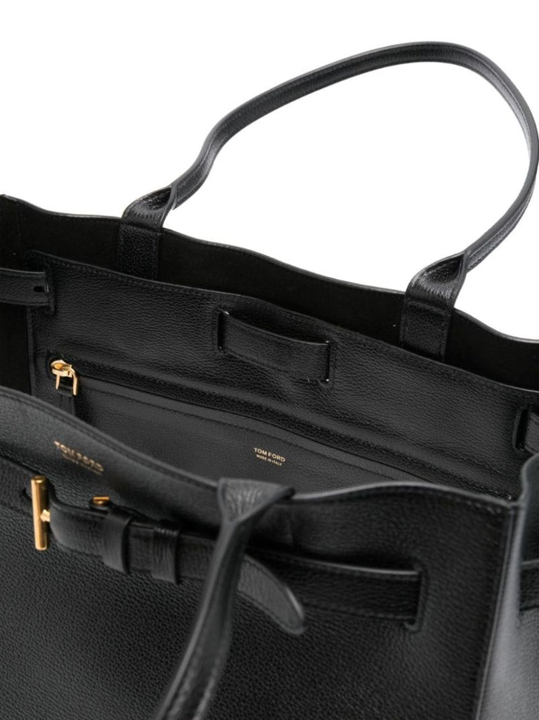 Black Audrey Medium Leather Tote Bag
