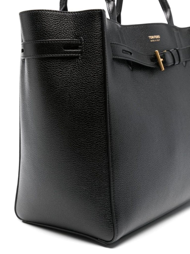 Black Audrey Medium Leather Tote Bag