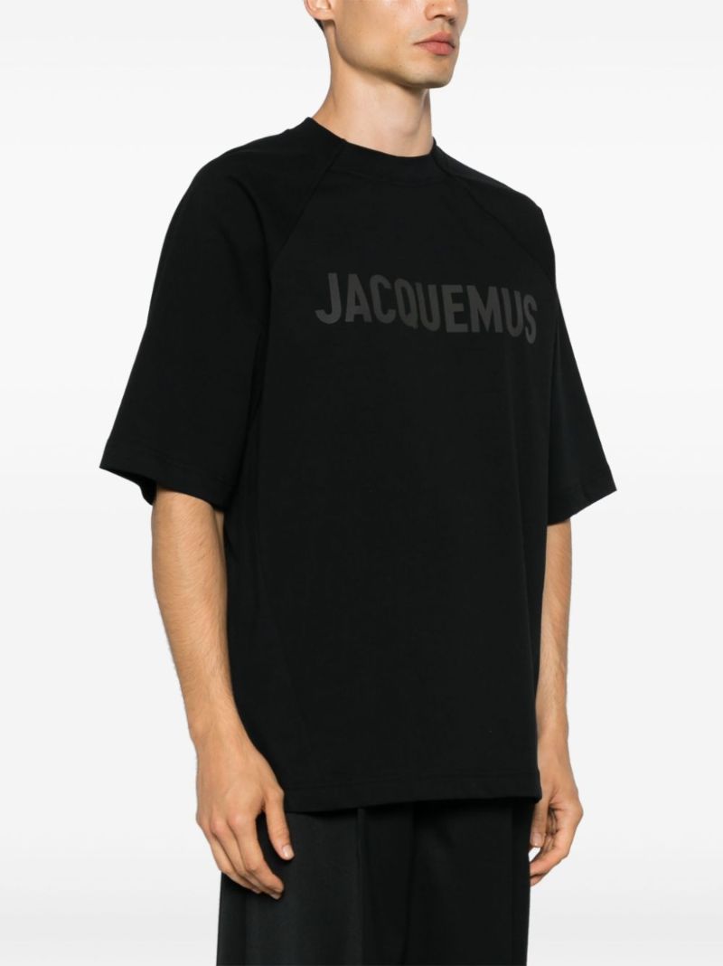 Black Le T-shirt Typo Top