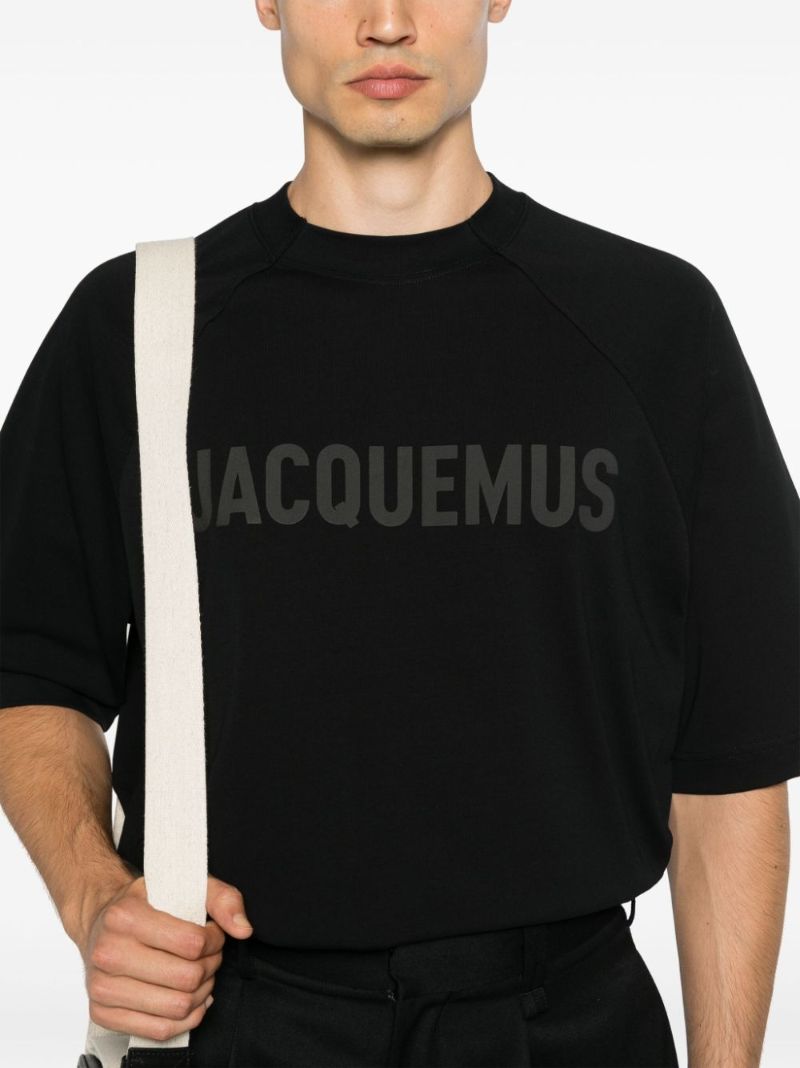 Black Le T-shirt Typo Top