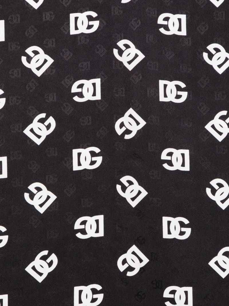 Black Dg Silk Scarf