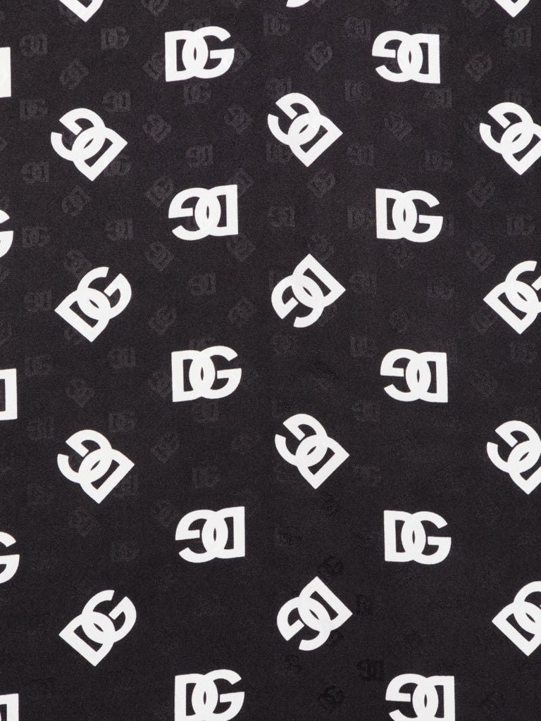 Black Dg Silk Scarf