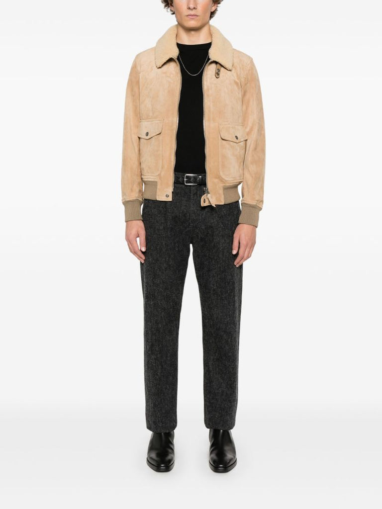 Suede Bomber Jacket