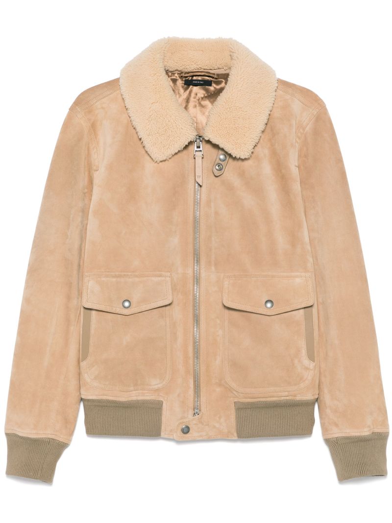 Suede Bomber Jacket