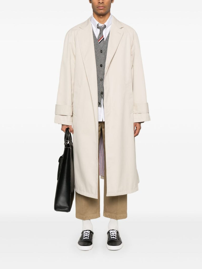 Neutrals Long Trench Coat