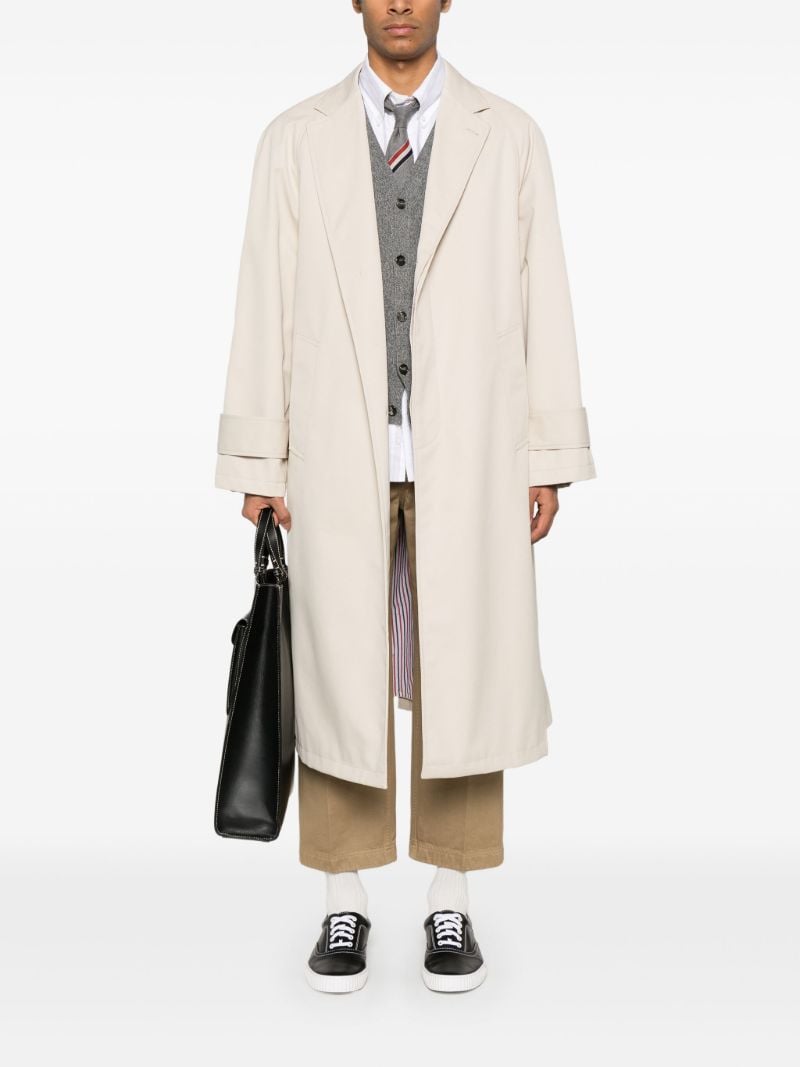 Neutrals Long Trench Coat