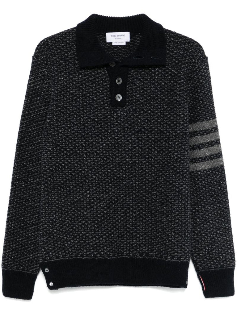 4-bar Tweed Sweater