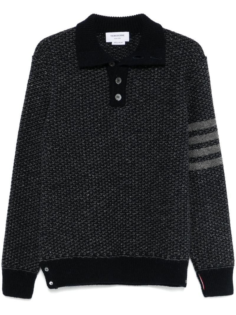 4-bar Tweed Sweater