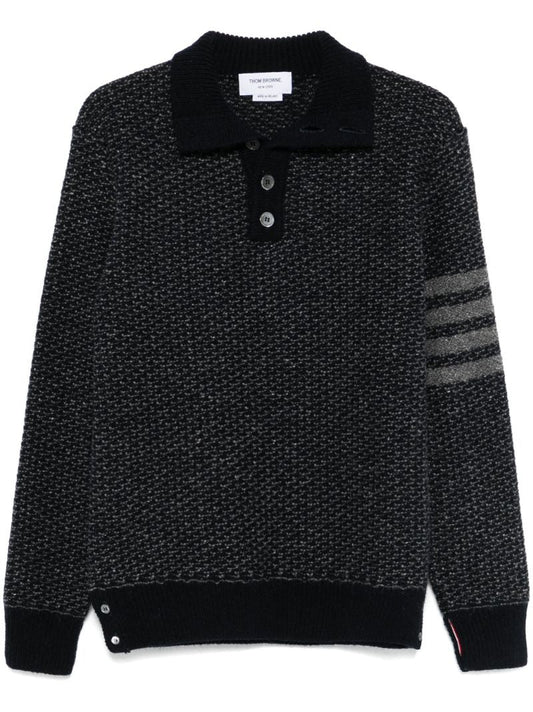 4-bar Tweed Sweater