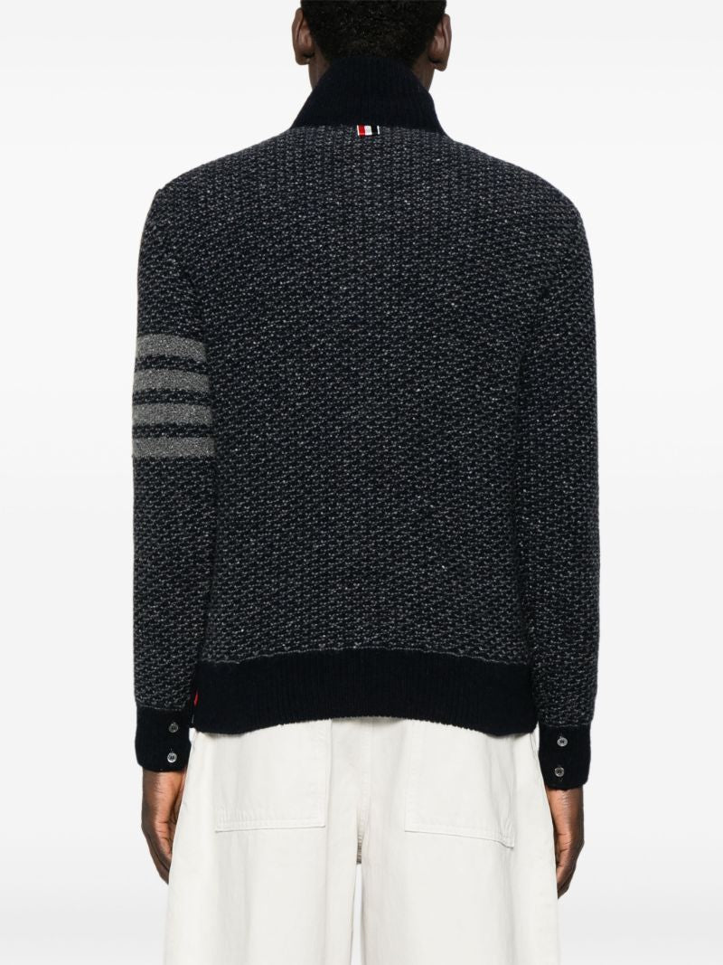 4-bar Tweed Sweater