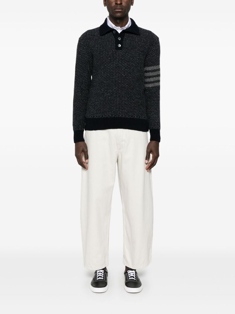 4-bar Tweed Sweater