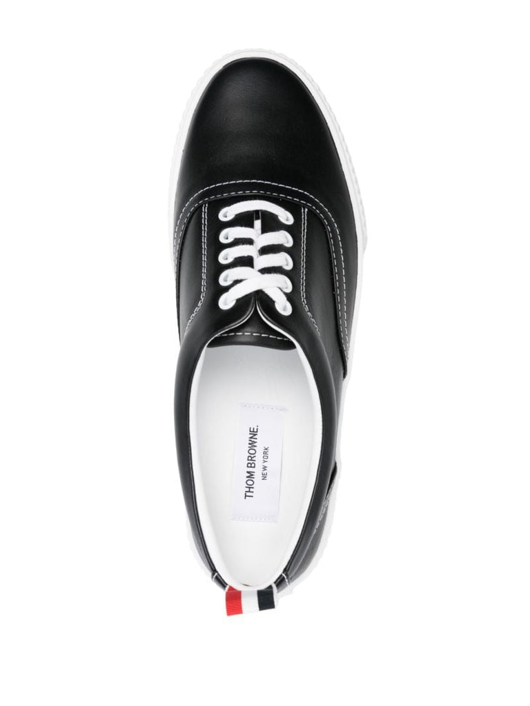 Black Leather Sneakers